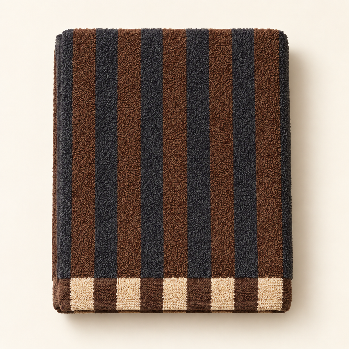 Tony Bold Stripe Bath Towel — Cocoa & Charcoal