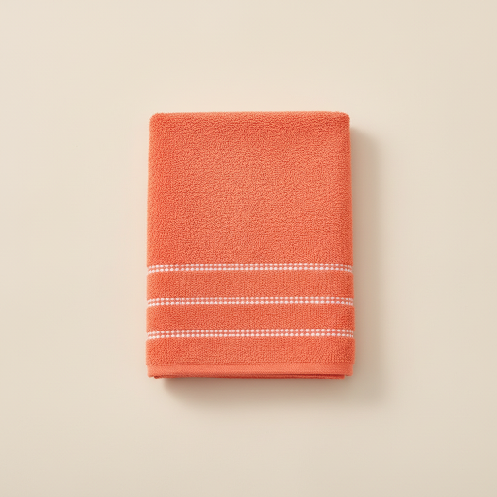 Tony Dotted Border Bath Towel