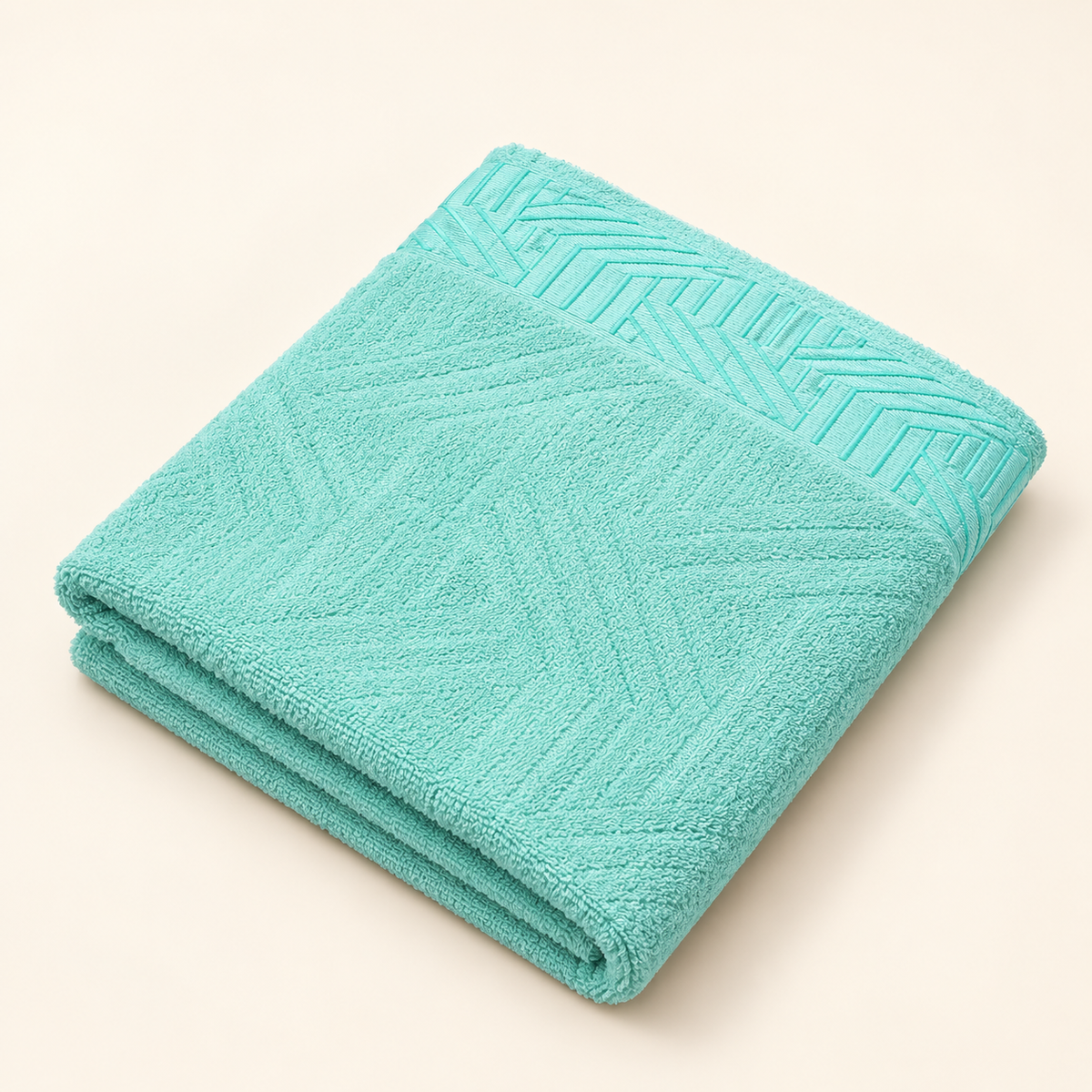 Aqua bath towel — AI-assisted product image