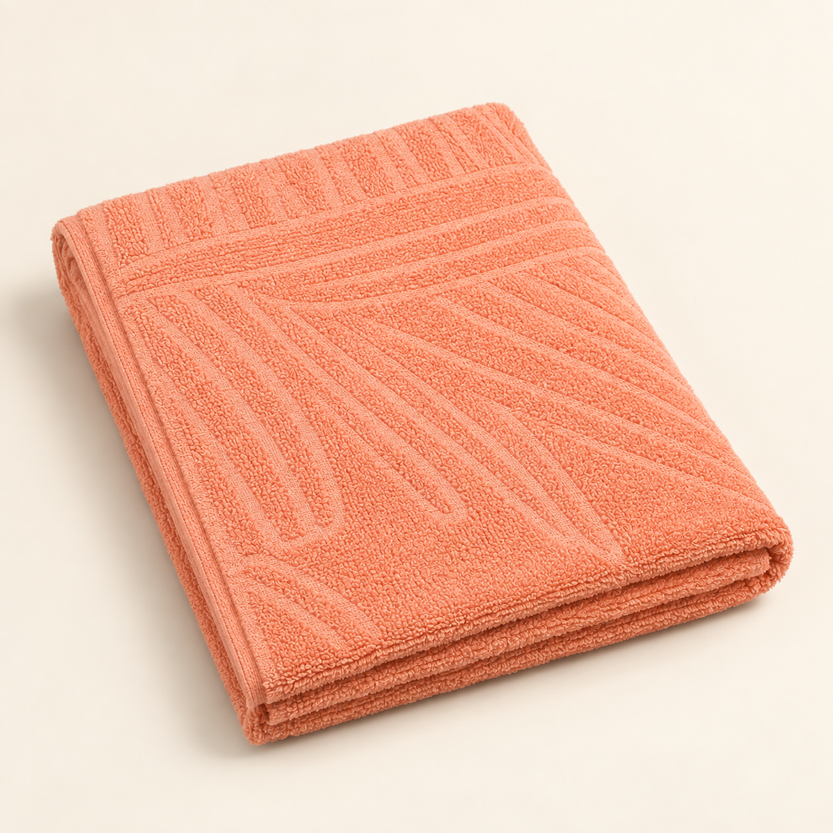Peach bath towel — AI-assisted product image