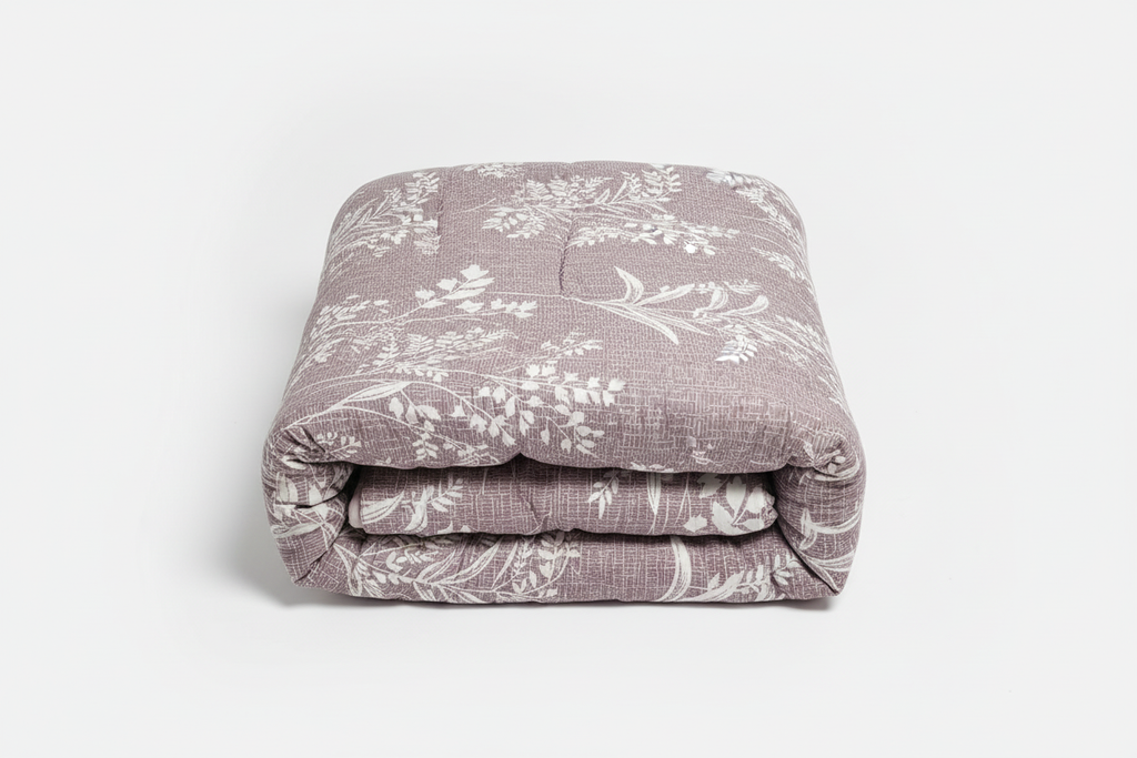 Royce Mauve Botanical Comforter - studio flat shot