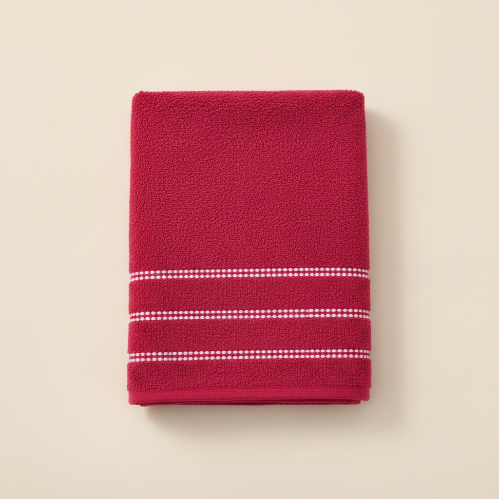 Tony Dotted Border Bath Towel