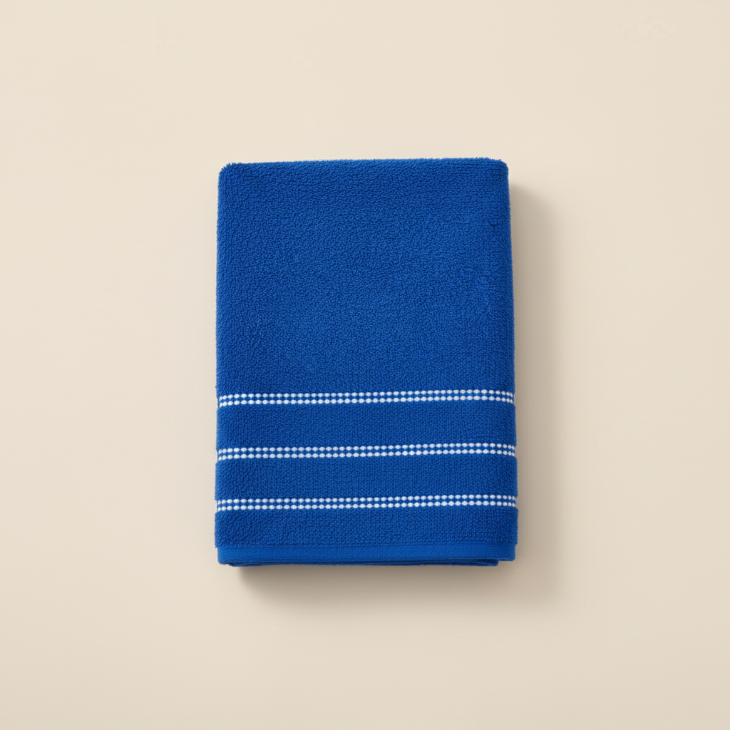 Tony Dotted Border Bath Towel